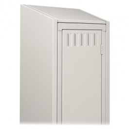 Tennsco Sloping Locker Top 1 Wide 12" Width x 18" Depth Medium Gray TNNKST1218MGY