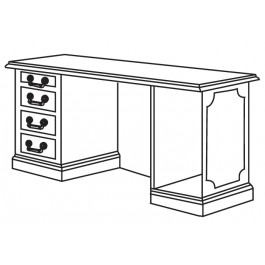 High Point Furniture 66 x 24" Left Pedestal Credenza TR_3064L