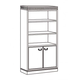 High Point Furniture 77" Two Door Traditional Bookcase TR_762D