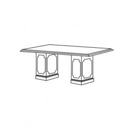High Point Furniture 96 inch Traditional Square Base Rectangle Conference Table TR_T96SQ