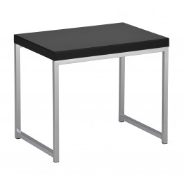 Officestar WST09-BK Wall Street End Table in Black / Chrome