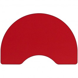 Flash Furniture 48''W x 72''L Kidney Shaped Activity Table with 1.25'' Thick High Pressure Red Laminate Top and Standard Height Adjustable Legs XU-A4872-KIDNY-RED-H-