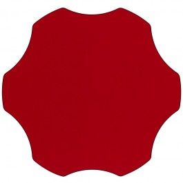 Flash Furniture 60'' Flower Shaped Activity Table with Red Thermal Fused Laminate Top and Height Adjustable Short Legs XU-A60-FLR-RED-T-P-GG