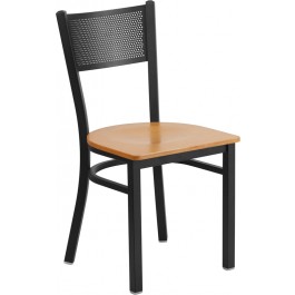 Flash Furniture XU-DG-60115-GRD-NATW-GG Restaurant Chair in Black Natural