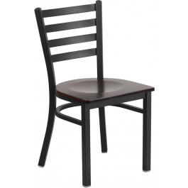 Flash Furniture XU-DG694BLAD-WALW-GG Restaurant Chair in Black Walnut