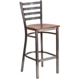 Flash Furniture XU-DG697BLAD-CLR-BAR-CHYW-GG Clear Restaurant Barstool in Cherry Clear