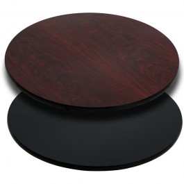 Flash Furniture 24'' Round Table Top with Black or Mahogany Reversible Laminate Top XU-RD-24-MBT-GG