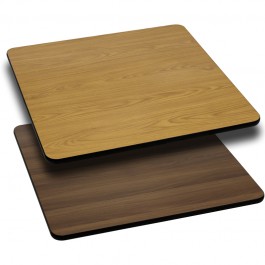 Flash Furniture 24'' Square Table Top with Natural or Walnut Reversible Laminate Top XU-WNT-2424-GG