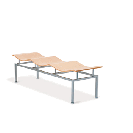 Allermuir Wave Wood Lounge Lobby Reception Bench