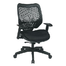 Office Star SpaceFlex Back and Raven Mesh Seat Managers Chair with Nylon Base