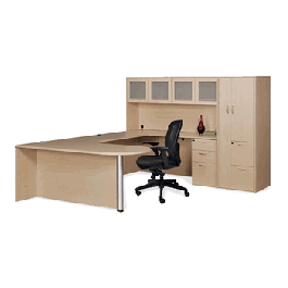 Cherryman Amber Executive Office U Desk Workstation