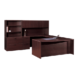 Cherryman Amber, Executive Office U Desk Workstation/Storage