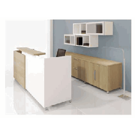 Reception Desk Workstation, 108" x 90"