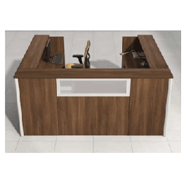 Reception Desk U Shaped Workstation, 78" x 96"