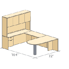 Layout #6, Space of 104”X72” QS70PLAN27A,