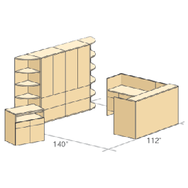 Suggested Office Layout, Casegoods and Desk Units, Groupe Lacasse, Plan 18A