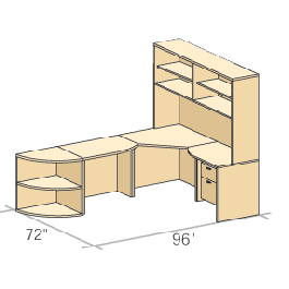Suggested Office Layout, Casegoods and Desk Units, Groupe Lacasse, Plan 29A