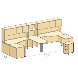 Suggested Office Layout, Casegoods and Desk Units, Groupe Lacasse, Plan 29B