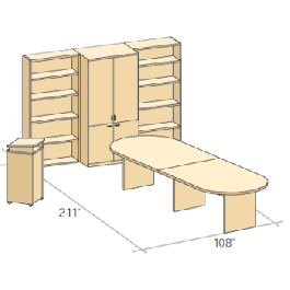 Suggested Office Layout, Casegoods and Desk Units, Groupe Lacasse, Plan 30A