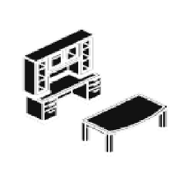 Cherryman Veneer Emerald Office Desk and Credenza