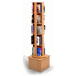 Gressco Library, Single Rotating Wood Tower Display