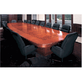 Arnold Traditional Veneer Boatshape Conference Table