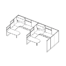98"D x 222"W x 64"H, NVision, Nvision Brand,