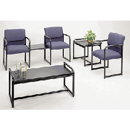 Lesro Sheffield S1301G3 Reception Office Lounge Seating, Metal Frame with Sled Base