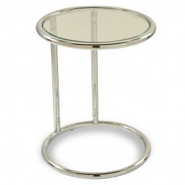 Ave Six Yield Glass Circle Table Chrome / Glass YLD14