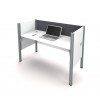 Bestar 100871CG-17 Pro-Biz Simple Workstation in White with Gray Tack Board
