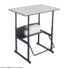 Safco AlphaBetter Desk and 36 x 24 Premium Top without Book Box Gray Top Black Frame 1208GR