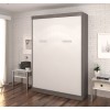 Bestar 25183-4717 Nebula Full Wall bed in Bark Gray & White