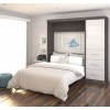Bestar 25892-4717 Nebula 84" Full Wall bed kit in Bark Gray & White