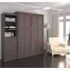 Bestar 26869-47 Pur 90" Queen Wall Bed Kit in Bark Gray