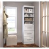 Bestar 26871-17 Pur 25" Storage Unit with 3-drawer Set in White