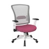 Officestar 317W-W1C1F2W-261 White Frame Managers Chair in Pink
