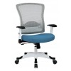 Office Star 317W-W1C1F2W-7 White Frame Managers Chair in Blue