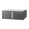 Safco 5-Drawer Steel Flat File for 36" x 48" Documents Black 4998BLR