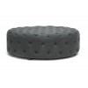Wholesale Interiors 501-Gray-Otto Cardiff Dark Gray Linen Modern Tufted Ottoman