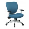 Office Star 5200W-7 Managers Chair with Padded Mesh Seat in Blue