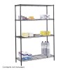 Safco Commercial Wire Shelving 48 x 18" Black 5241BL