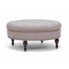 Wholesale Interiors 531-Beige-Otto Palfrey Beige Linen Modern Tufted Ottoman