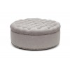 Wholesale Interiors 532-Beige-Otto Iglehart Beige Linen Modern Tufted Ottoman
