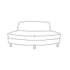 High Point Furniture 60 Degree Outside Facing Loveseat 5965MET-OF