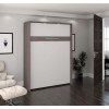 Bestar 80183-47 Cielo By Full Wall Bed in Bark Gray and White