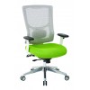 Officestar 95672-6 ProGrid White Mesh Mid Back Chair in Green