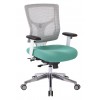 Officestar 95673-5881 ProGrid White Mesh Mid Back Chair in Jade