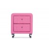 Wholesale Interiors BBT3084-Pink-NS Stella Crystal Tufted Modern Nightstand