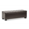 Baxton Studio BBT3101-Dark Brown-OTTO Roanoke Contemporary Dark Brown Ottoman