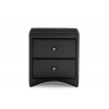 Wholesale Interiors BBT3106-Black-NS Dorian Upholstered Modern Nightstand